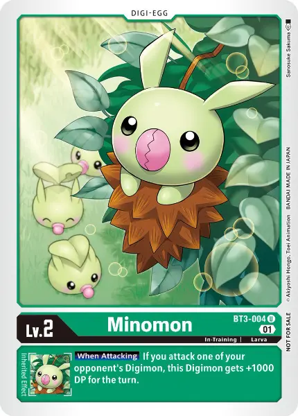 Digimon TCG Card 'BT3-004_P2' 'Minomon'