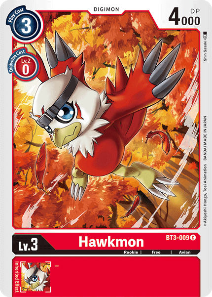 Digimon TCG Card BT3-009 Hawkmon