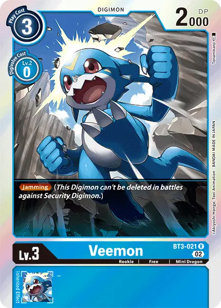 Digimon TCG Card 'BT3-021_P5' 'Veemon'