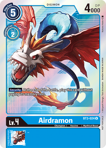 Digimon TCG Card BT3-024_P1 Airdramon