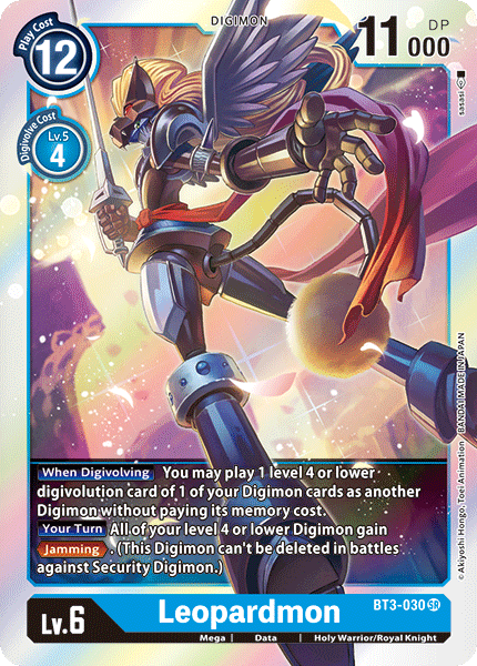 Digimon TCG Card BT3-030 Leopardmon