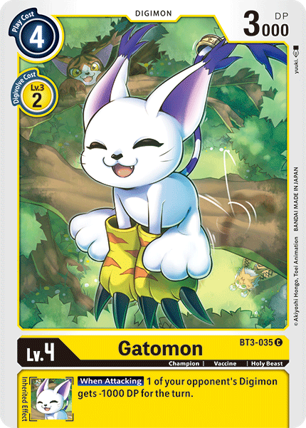 Digimon TCG Card BT3-035 Gatomon