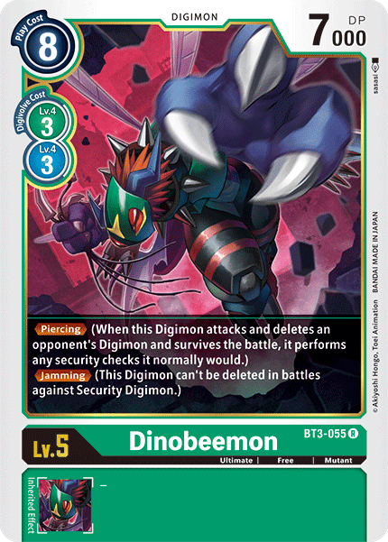 Digimon TCG Card BT3-055 Dinobeemon