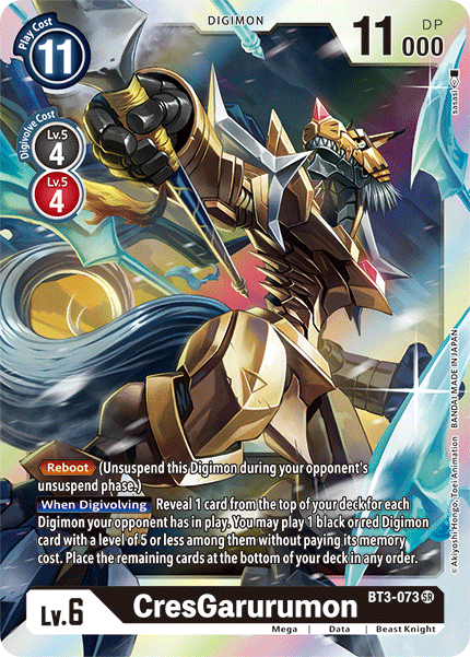 Digimon TCG Card 'BT3-073' 'CresGarurumon'