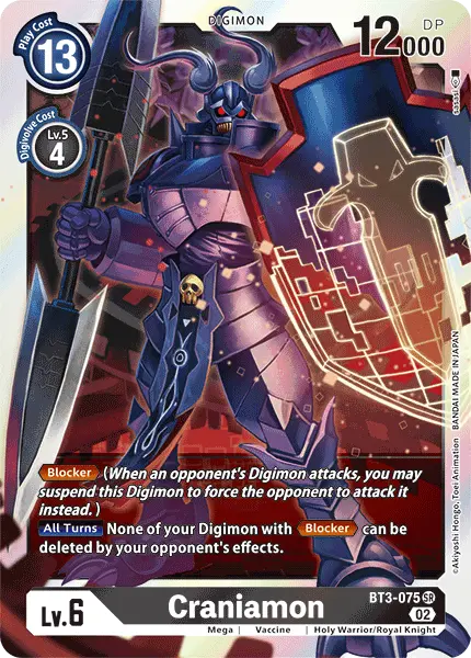 Digimon TCG Card 'BT3-075_P3' 'Craniamon'