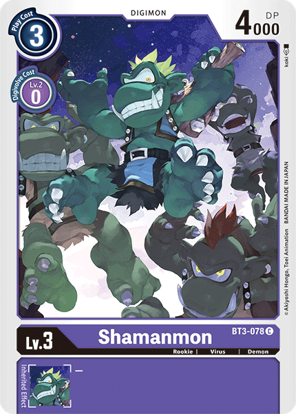 Digimon TCG Card 'BT3-078' 'Shamamon'