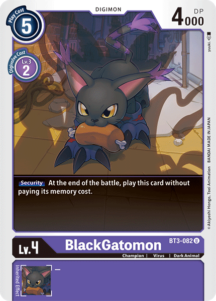 Digimon TCG Card 'BT3-082' 'BlackGatomon'