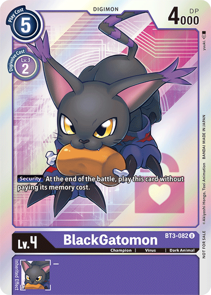 Digimon TCG Card 'BT3-082_P1' 'BlackGatomon'