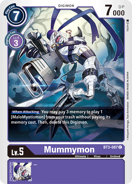 Digimon TCG Card BT3-087 Mummymon