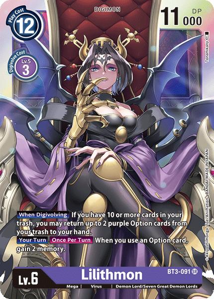 Digimon TCG Card BT3-091 Lilithmon