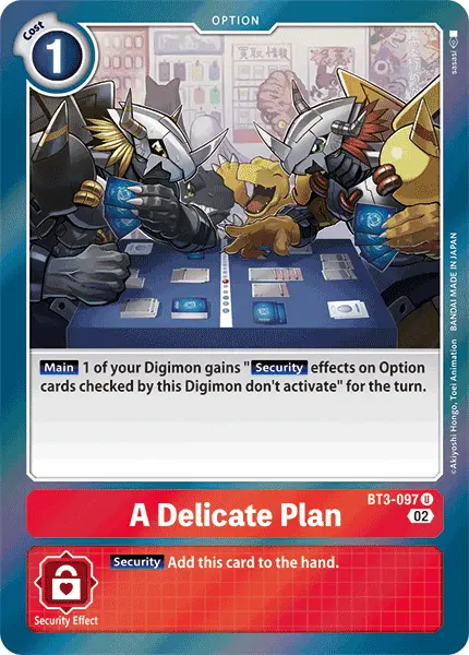 Digimon TCG Card 'BT3-097_P1' 'A Delicate Plan'