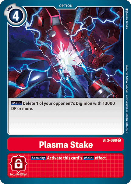 Digimon TCG Card 'BT3-098' 'Plasma Stake'