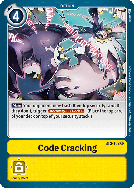 Digimon TCG Card BT3-102 Code Cracking