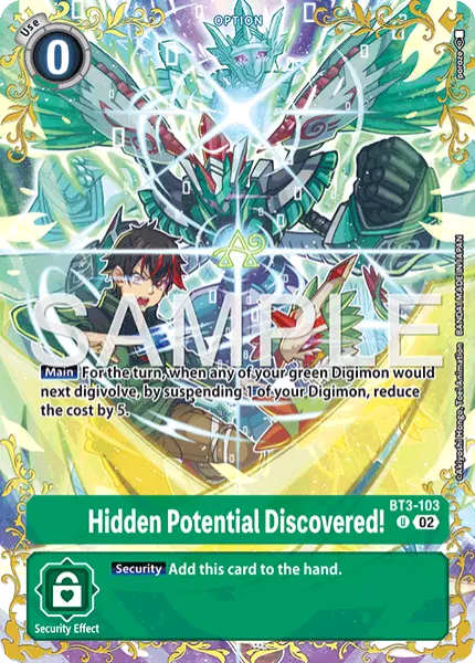 Digimon TCG Card 'BT3-103_P2' 'Hidden Potential Discovered!'