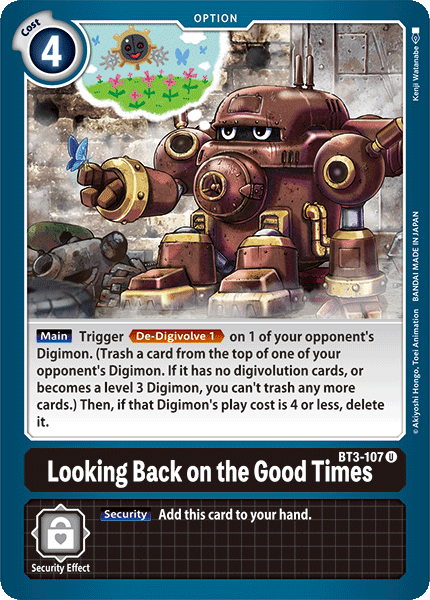 Digimon TCG Card 'BT3-107' 'Looking Back on the Good Times'