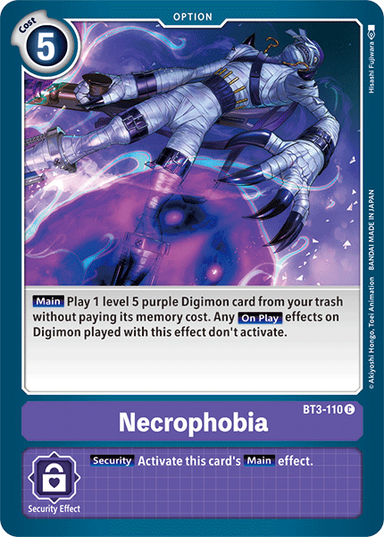 Digimon TCG Card BT3-110 Necrophobia