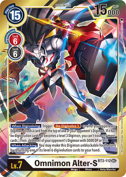 Digimon TCG Card BT3-112_P1 Omnimon Alter-S