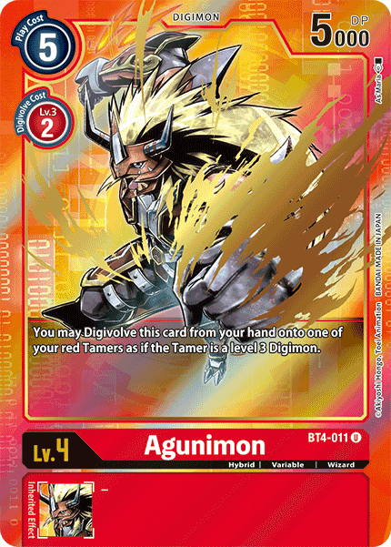 Digimon TCG Card BT4-011_P1 Agunimon