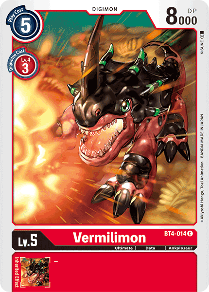 Digimon TCG Card 'BT4-014' 'Vermilimon'