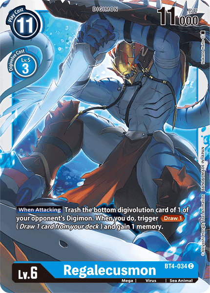 Digimon TCG Card 'BT4-034' 'Regalecusmon'