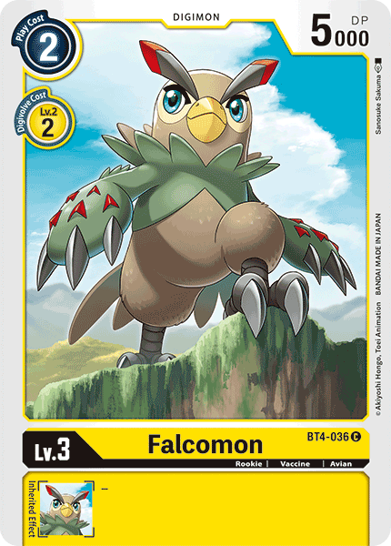 Digimon TCG Card 'BT4-036' 'Falcomon'