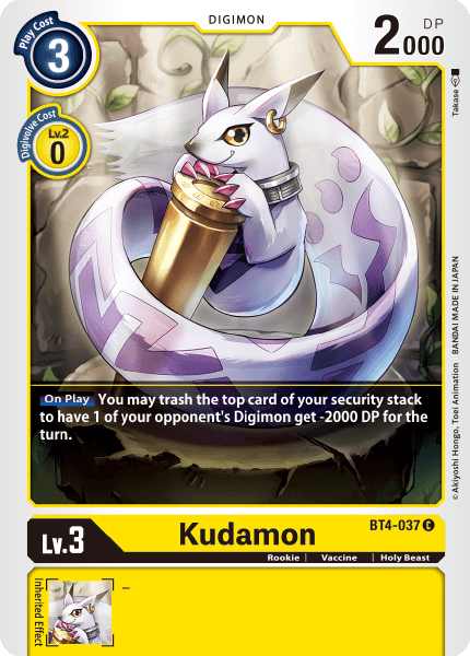 Digimon TCG Card BT4-037 Kudamon