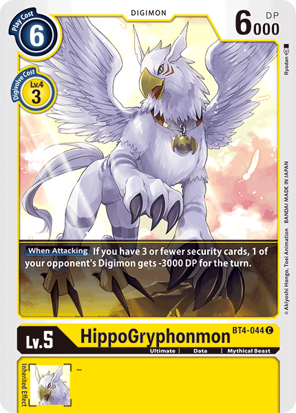 Digimon TCG Card 'BT4-044' 'HippoGryphonmon'