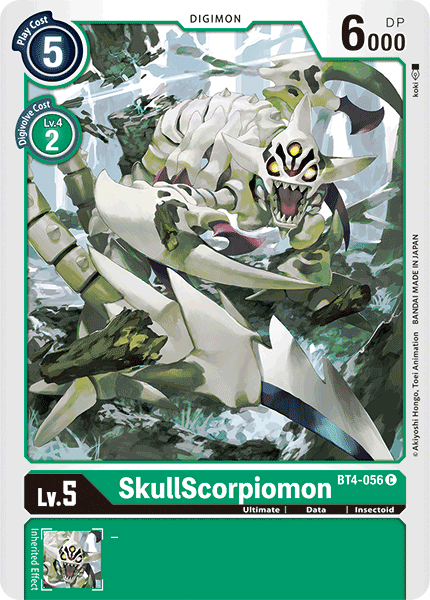 Digimon TCG Card BT4-056 SkullScorpion