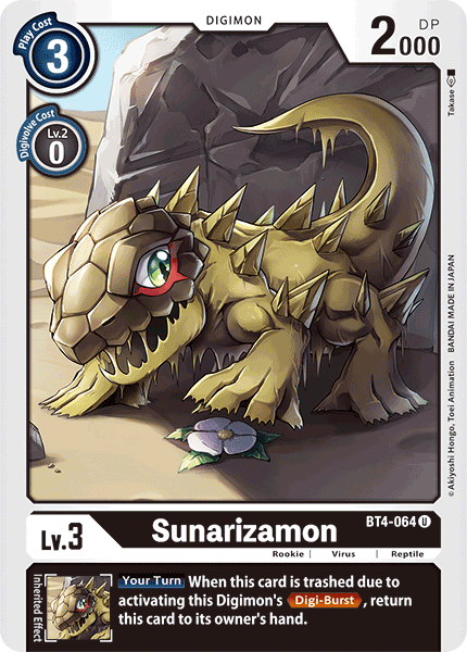 Digimon TCG Card 'BT4-064' 'Sunarizamon'