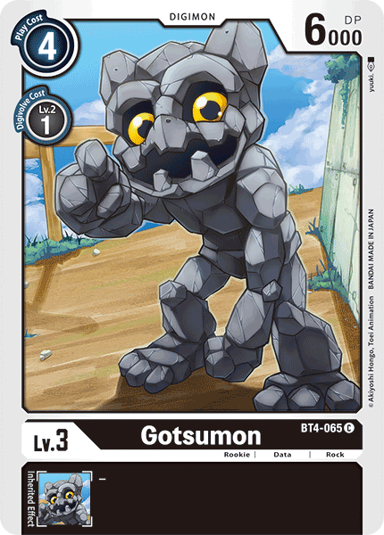 Digimon TCG Card 'BT4-065' 'Gotsumon'