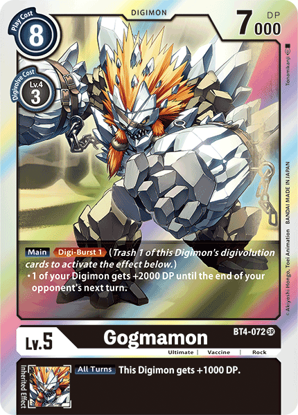 Digimon TCG Card BT4-072 Gogmamon