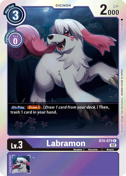 Digimon TCG Card BT4-079_P2 Labramon