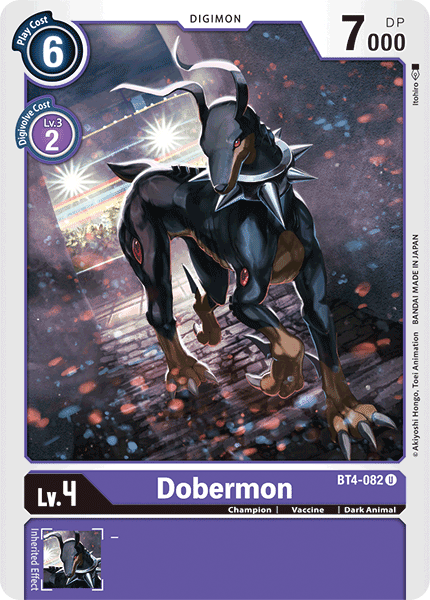 Digimon TCG Card 'BT4-082' 'Dobermon'