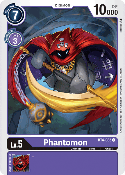 Digimon TCG Card 'BT4-085' 'Phantomon'