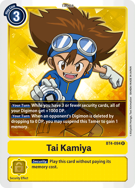 Digimon TCG Card 'BT4-094' 'Tai Kamiya'