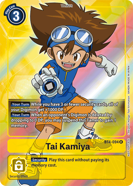 Digimon TCG Card 'BT4-094_P1' 'Tai Kamiya'