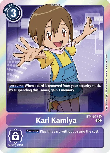 Digimon TCG Card 'BT4-097_P3' 'Kari Kamiya'