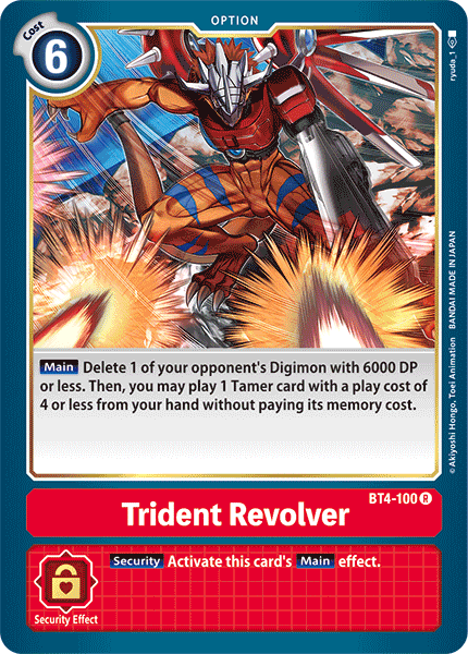 Digimon TCG Card 'BT4-100' 'Trident Revolver'