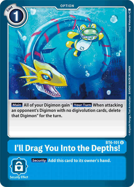 Digimon TCG Card 'BT4-101' 'I'll Drag You Into The Depths!'