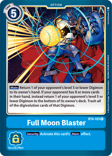 Digimon TCG Card 'BT4-103' 'Full Moon Blaster'