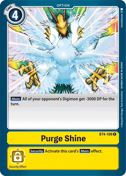 Digimon TCG Card 'BT4-106' 'Purge Shine'