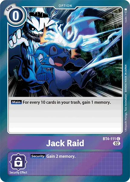 Digimon TCG Card BT4-111_P2 Jack Raid