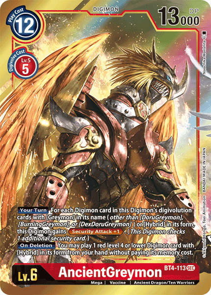 Digimon TCG Card BT4-113_P1 AncientGreymon