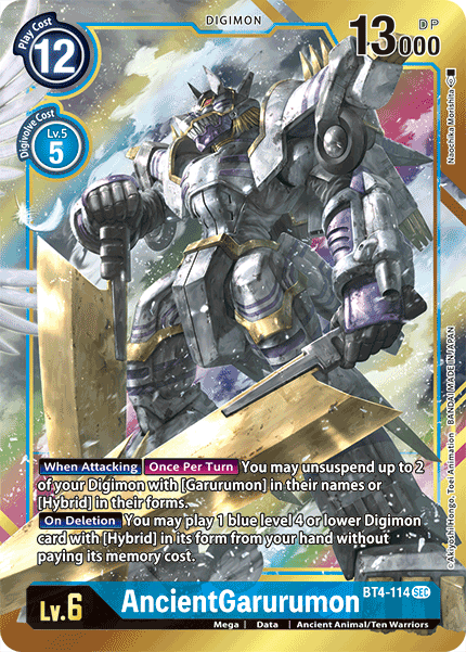 Digimon TCG Card BT4-114_P1 AncientGarurumon