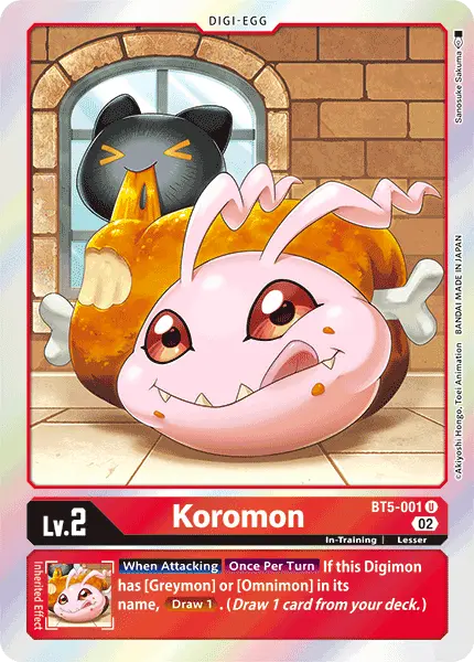 Digimon TCG Card BT5-001_P3 Koromon