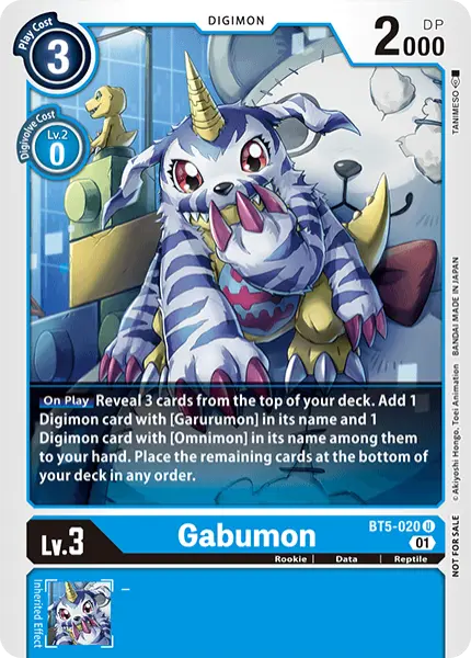 Digimon TCG Card BT5-020_P2 Gabumon