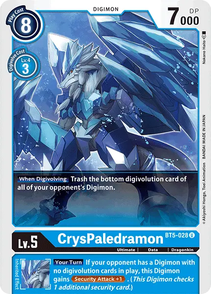 Digimon TCG Card 'BT5-028' 'CrysPaledramon'