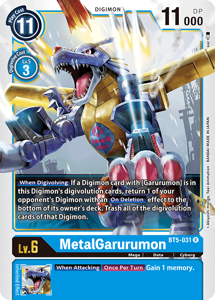 Digimon TCG Card 'BT5-031' 'MetalGarurumon'