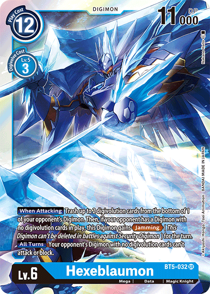 Digimon TCG Card 'BT5-032' 'Hexeblaumon'