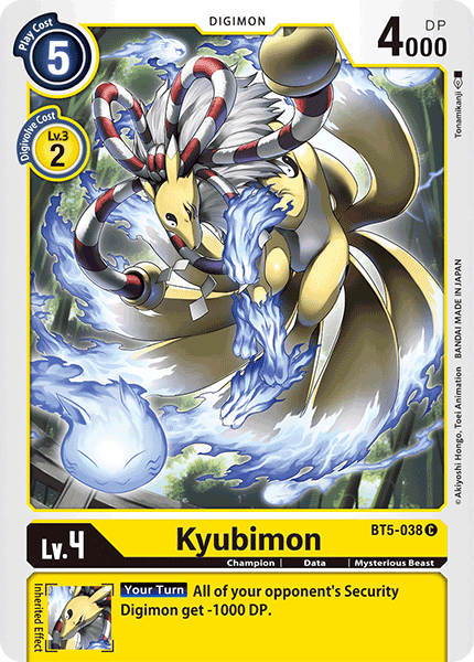 Digimon TCG Card BT5-038 Kyubimon